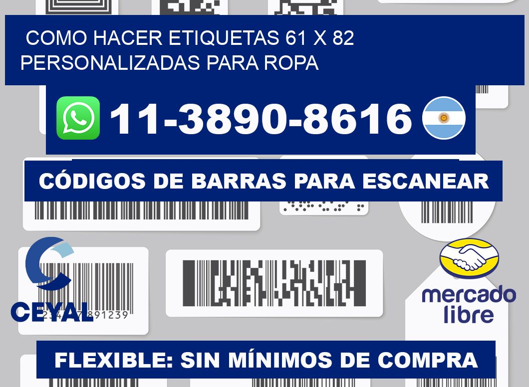 como hacer etiquetas 61 x 82 personalizadas para ropa