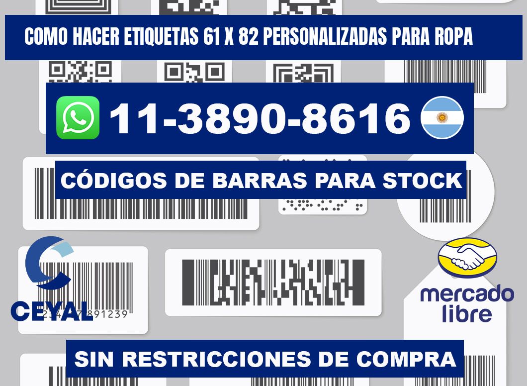como hacer etiquetas 61 x 82 personalizadas para ropa