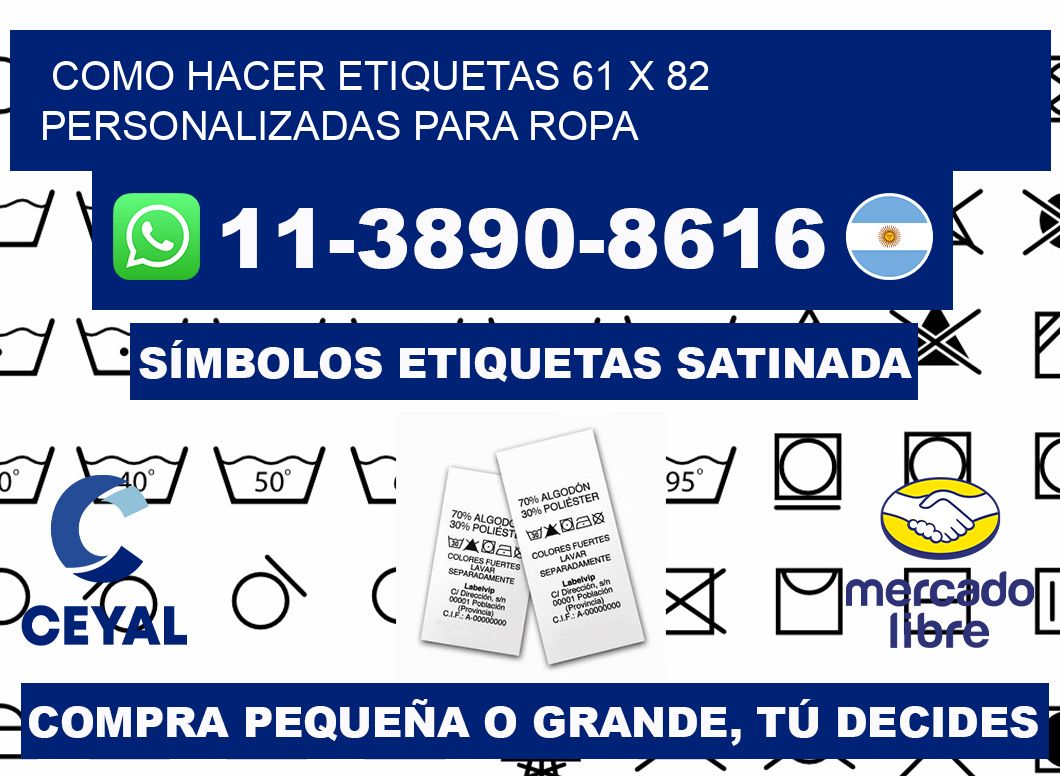 como hacer etiquetas 61 x 82 personalizadas para ropa