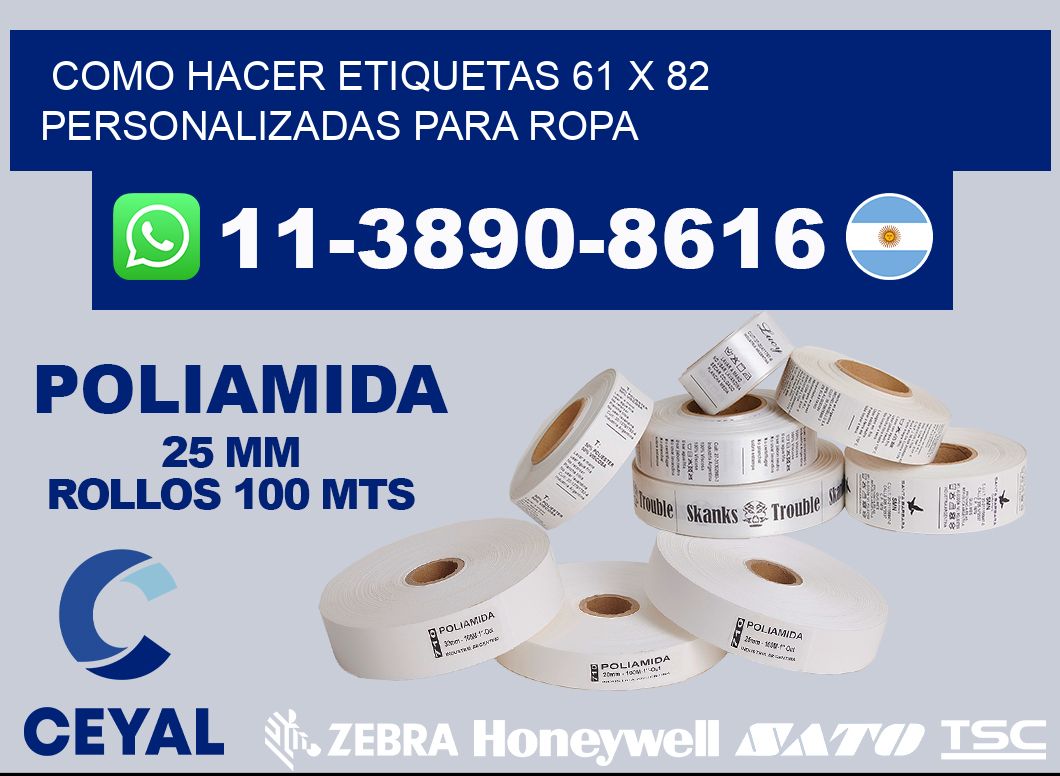 como hacer etiquetas 61 x 82 personalizadas para ropa