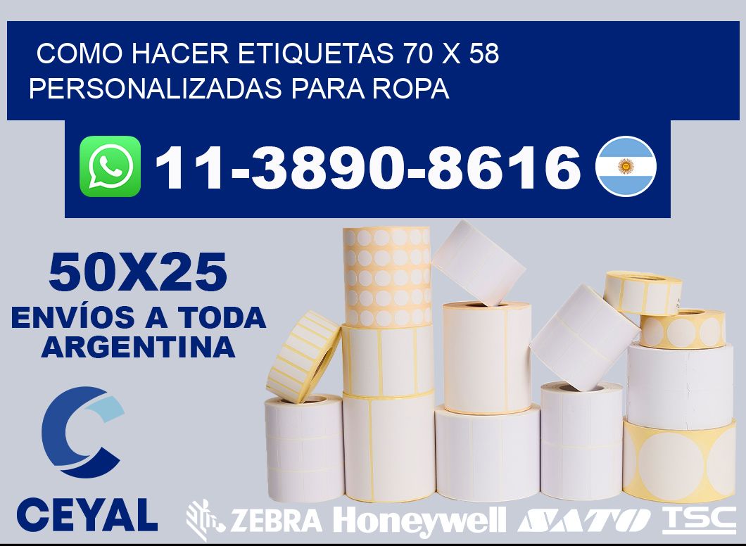 como hacer etiquetas 70 x 58 personalizadas para ropa