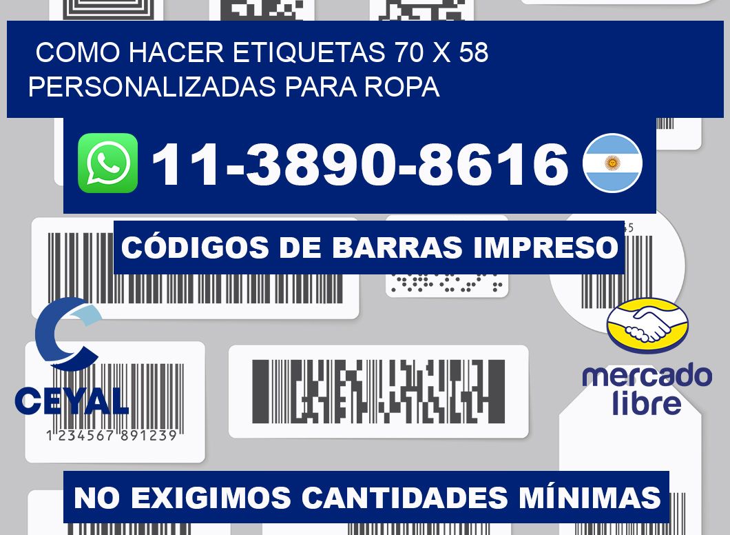 como hacer etiquetas 70 x 58 personalizadas para ropa