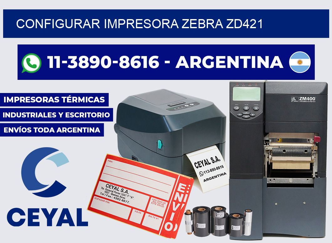configurar impresora Zebra ZD421
