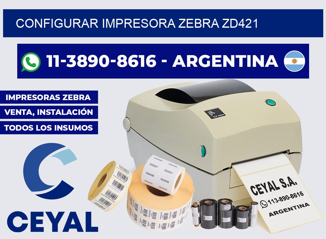 configurar impresora Zebra ZD421
