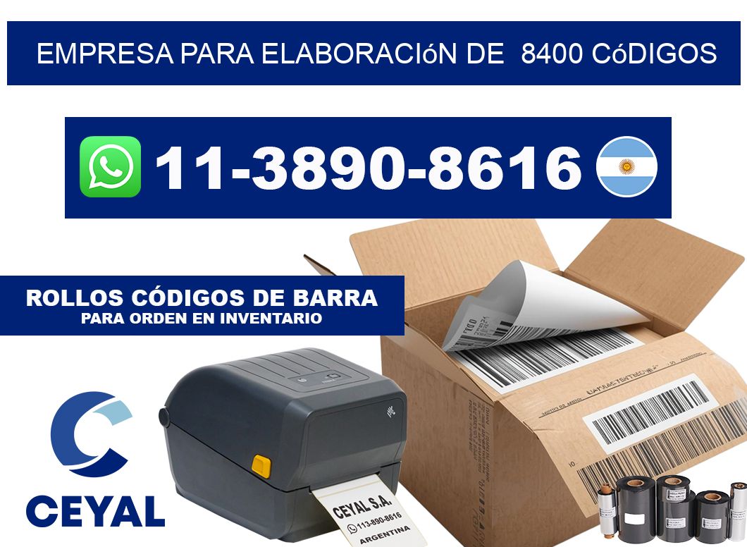 empresa para elaboración de  8400 códigos