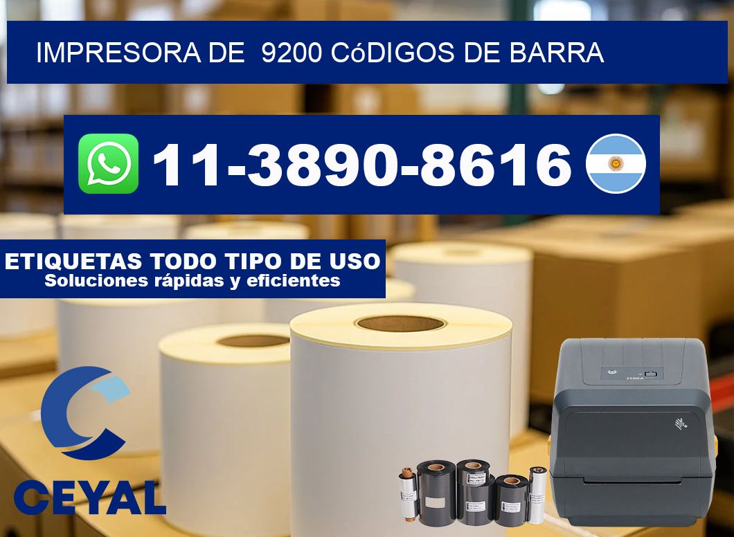 impresora de 9200 códigos de barra