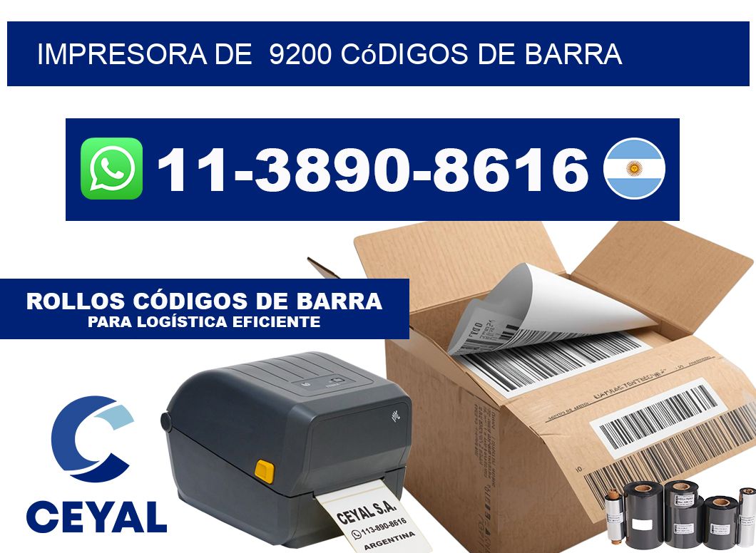 impresora de  9200 códigos de barra