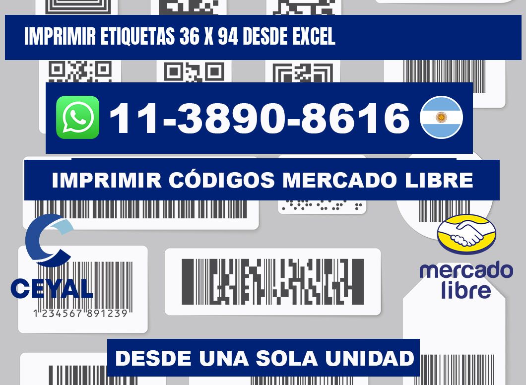 imprimir etiquetas 36 x 94 desde excel