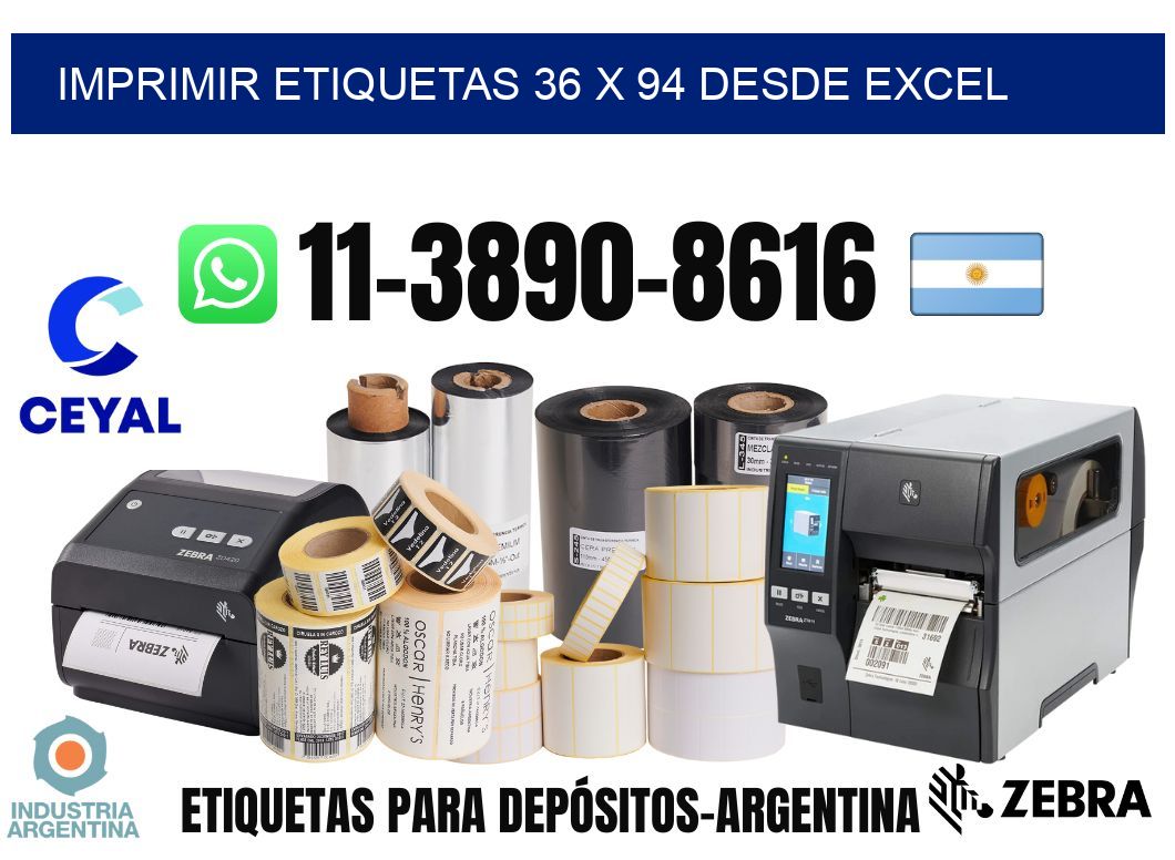 imprimir etiquetas 36 x 94 desde excel