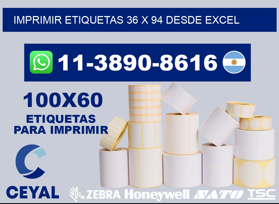 imprimir etiquetas 36 x 94 desde excel