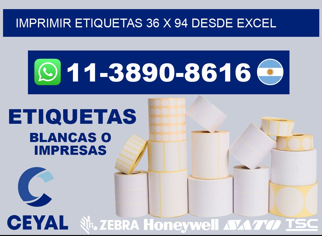 imprimir etiquetas 36 x 94 desde excel