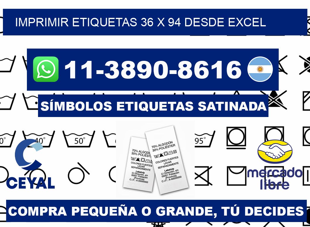imprimir etiquetas 36 x 94 desde excel