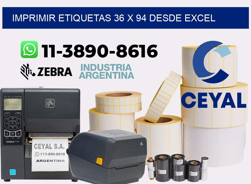 imprimir etiquetas 36 x 94 desde excel