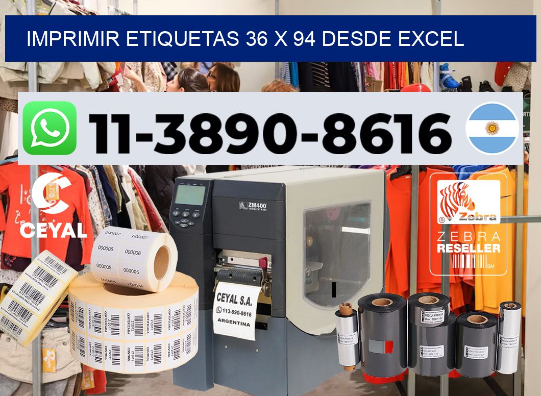 imprimir etiquetas 36 x 94 desde excel