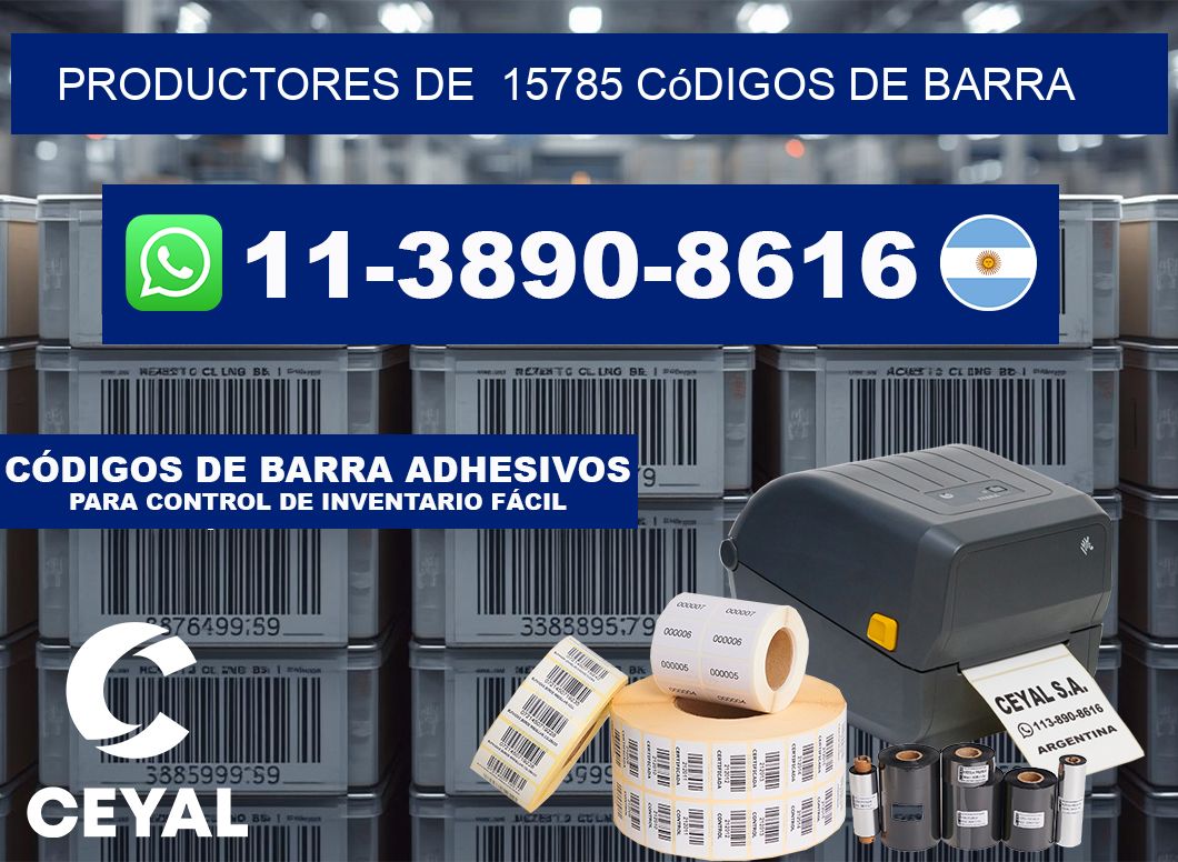 productores de 15785 códigos de barra