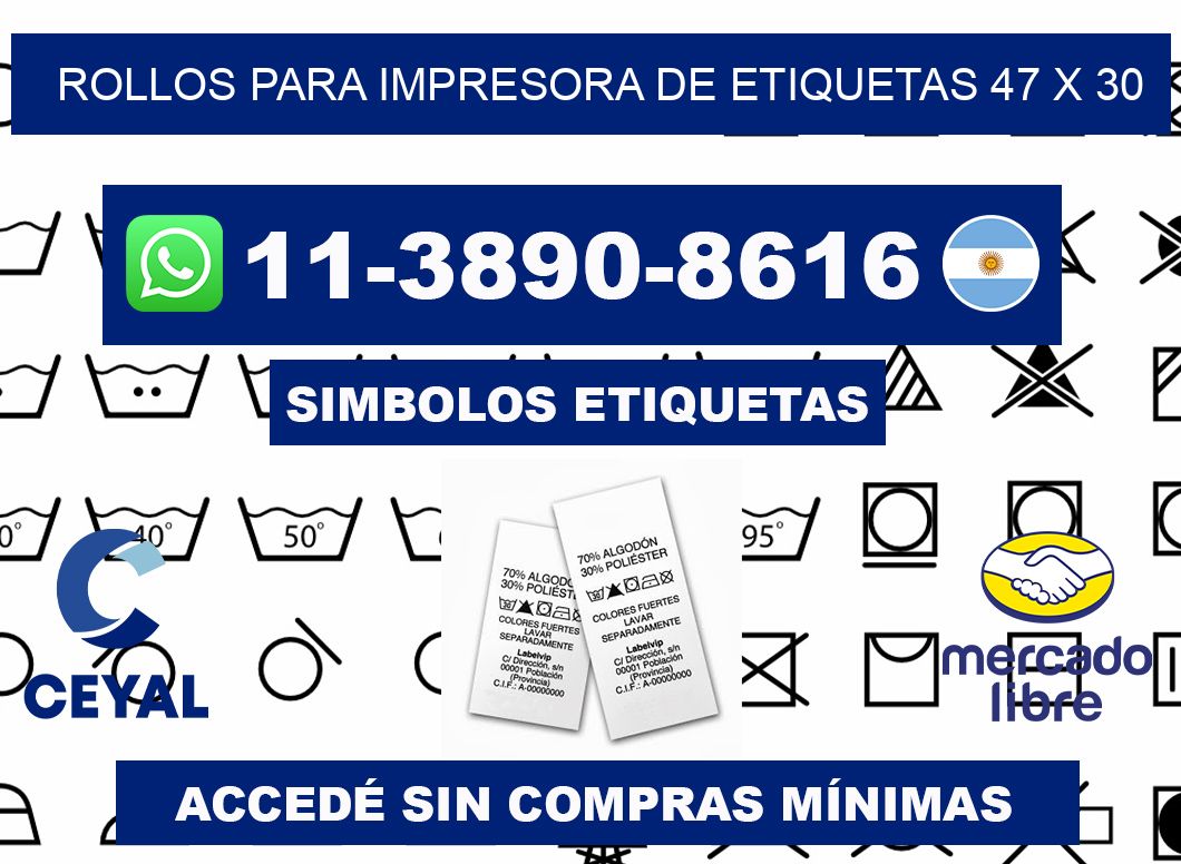rollos para impresora de etiquetas 47 x 30