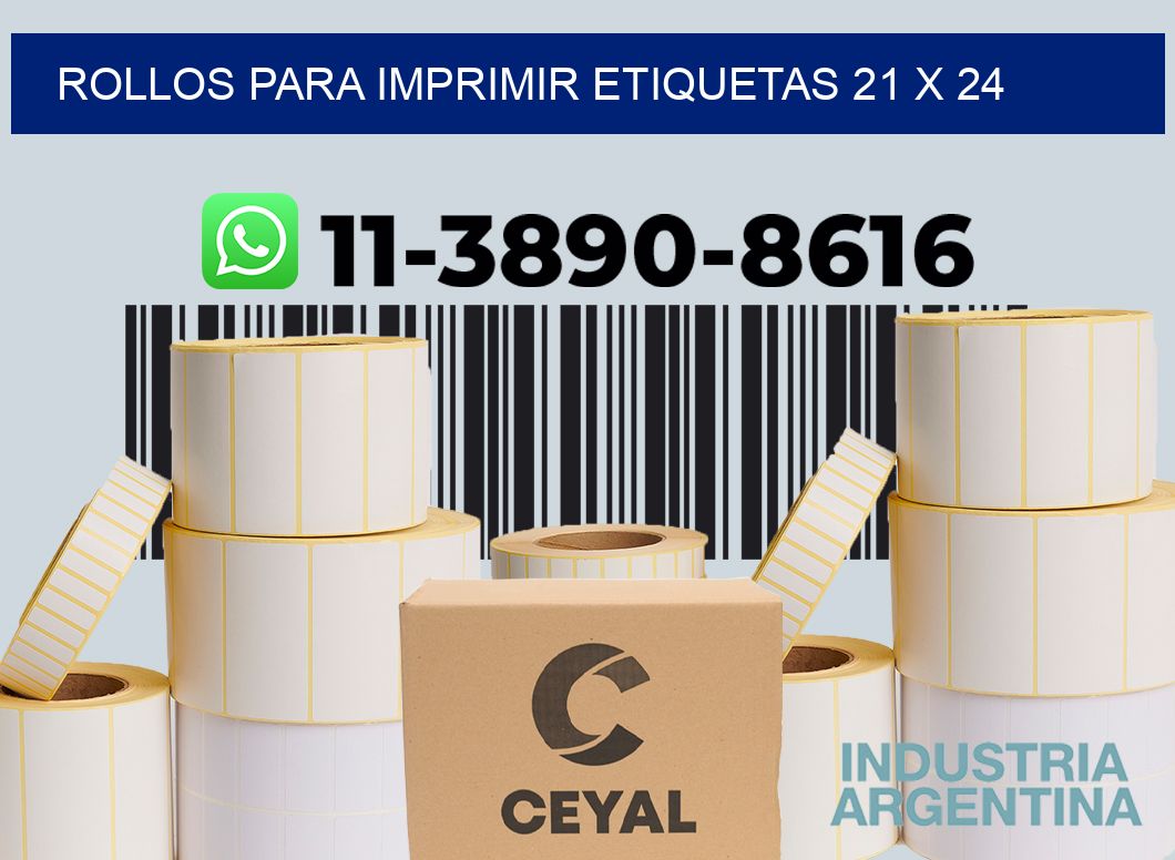 rollos para imprimir etiquetas 21 x 24
