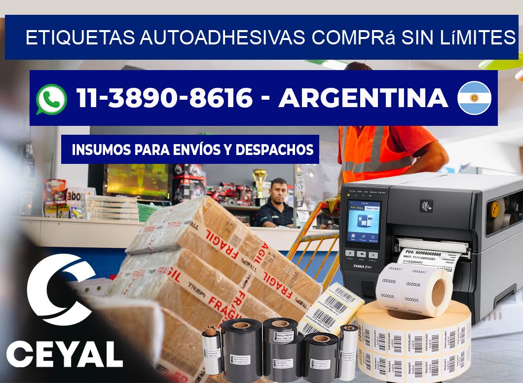 ETIQUETAS AUTOADHESIVAS Comprá sin límites