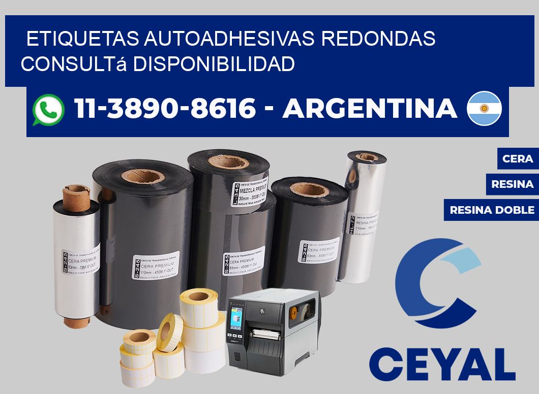 ETIQUETAS AUTOADHESIVAS REDONDAS Consultá disponibilidad