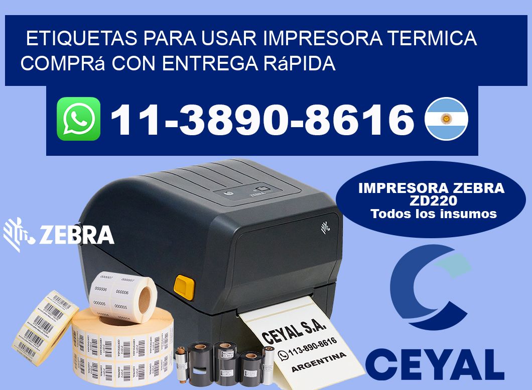 ETIQUETAS PARA USAR IMPRESORA TERMICA Comprá con entrega rápida