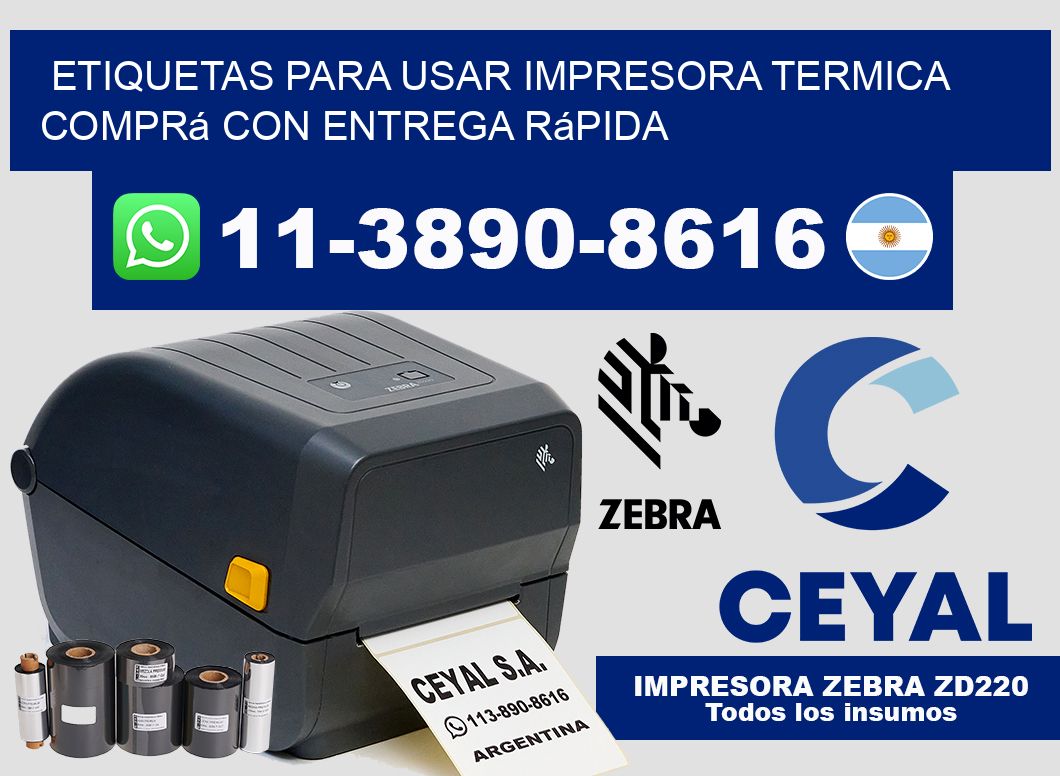 ETIQUETAS PARA USAR IMPRESORA TERMICA Comprá con entrega rápida