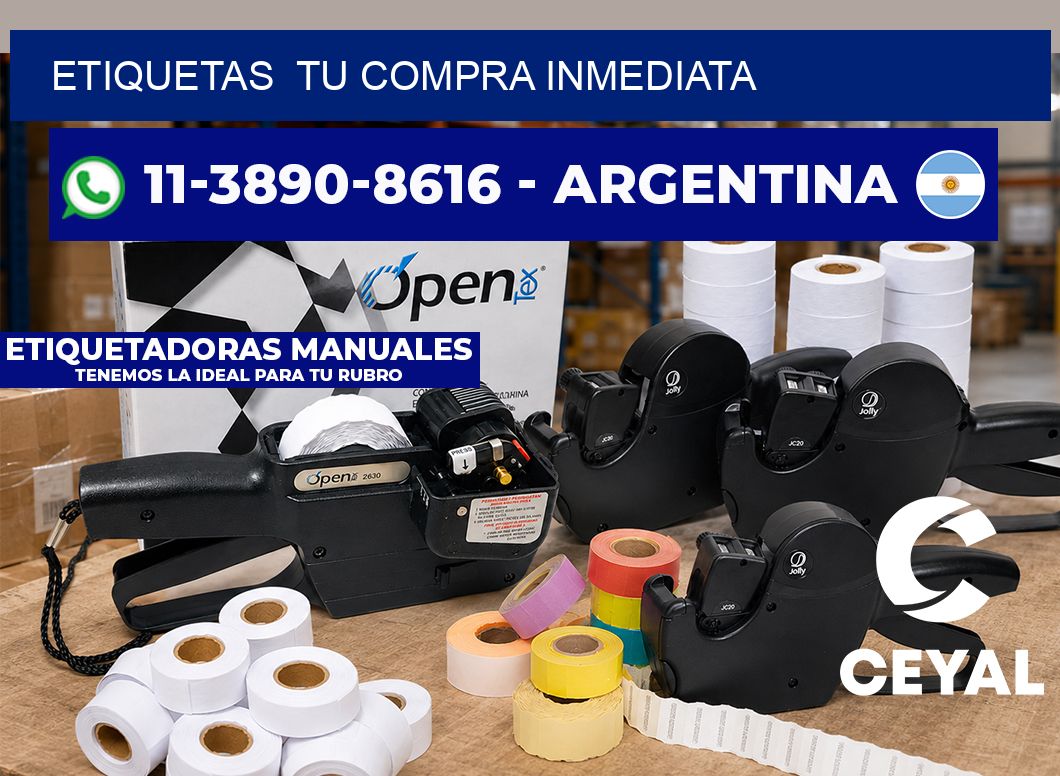 ETIQUETAS  Tu compra inmediata
