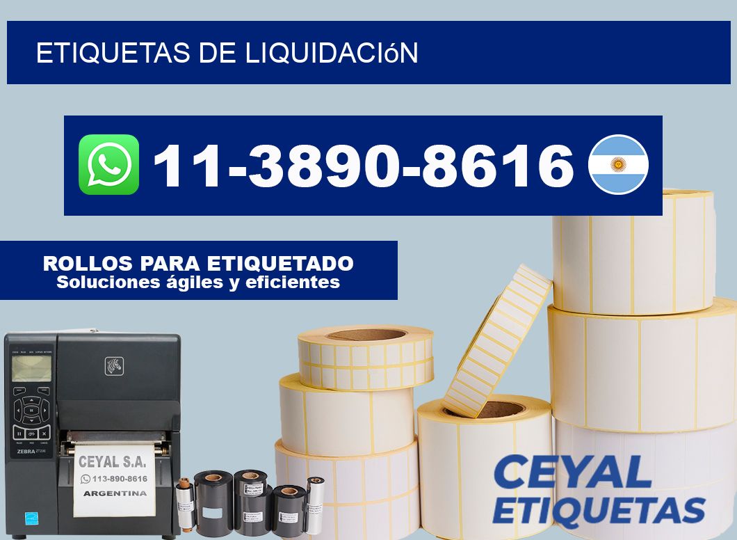 ETIQUETAS de liquidación