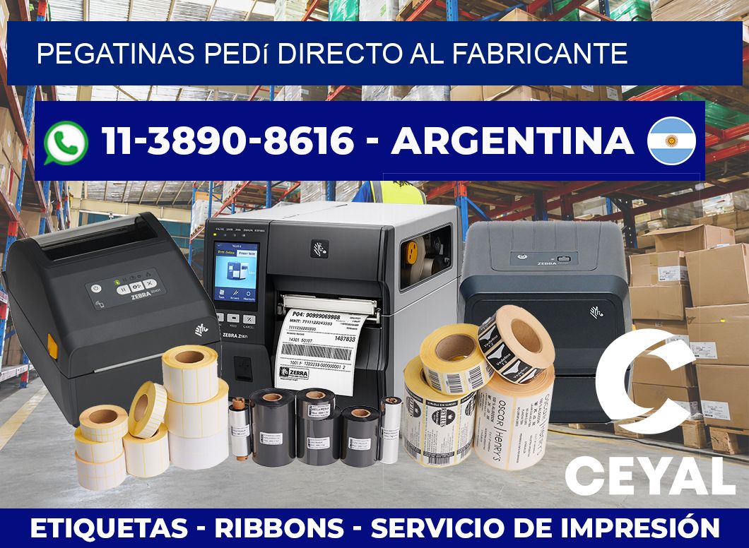 PEGATINAS Pedí directo al fabricante