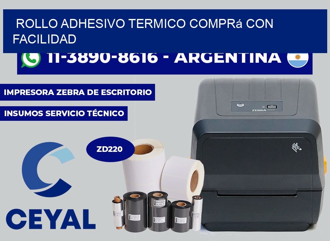 ROLLO ADHESIVO TERMICO Comprá con facilidad