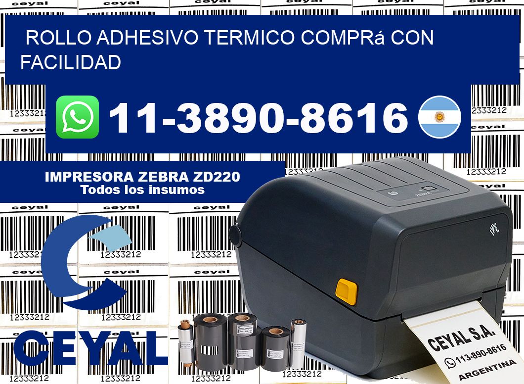 ROLLO ADHESIVO TERMICO Comprá con facilidad