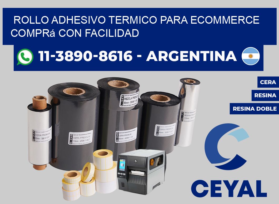 ROLLO ADHESIVO TERMICO PARA ECOMMERCE Comprá con facilidad