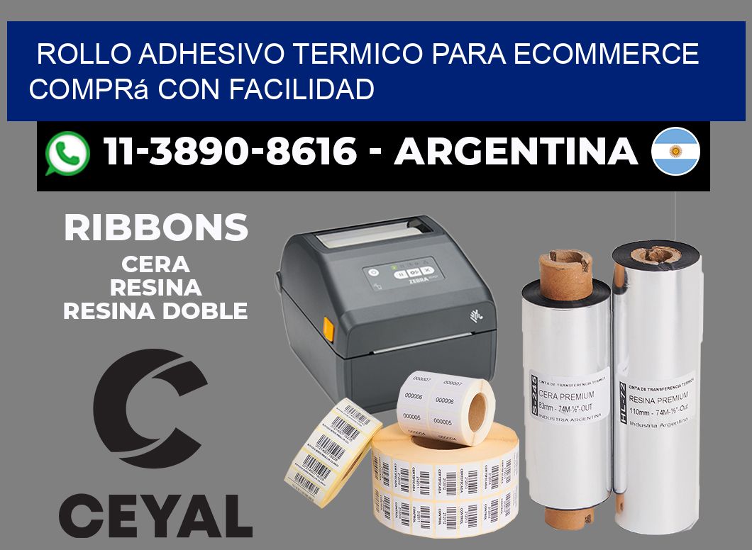ROLLO ADHESIVO TERMICO PARA ECOMMERCE Comprá con facilidad
