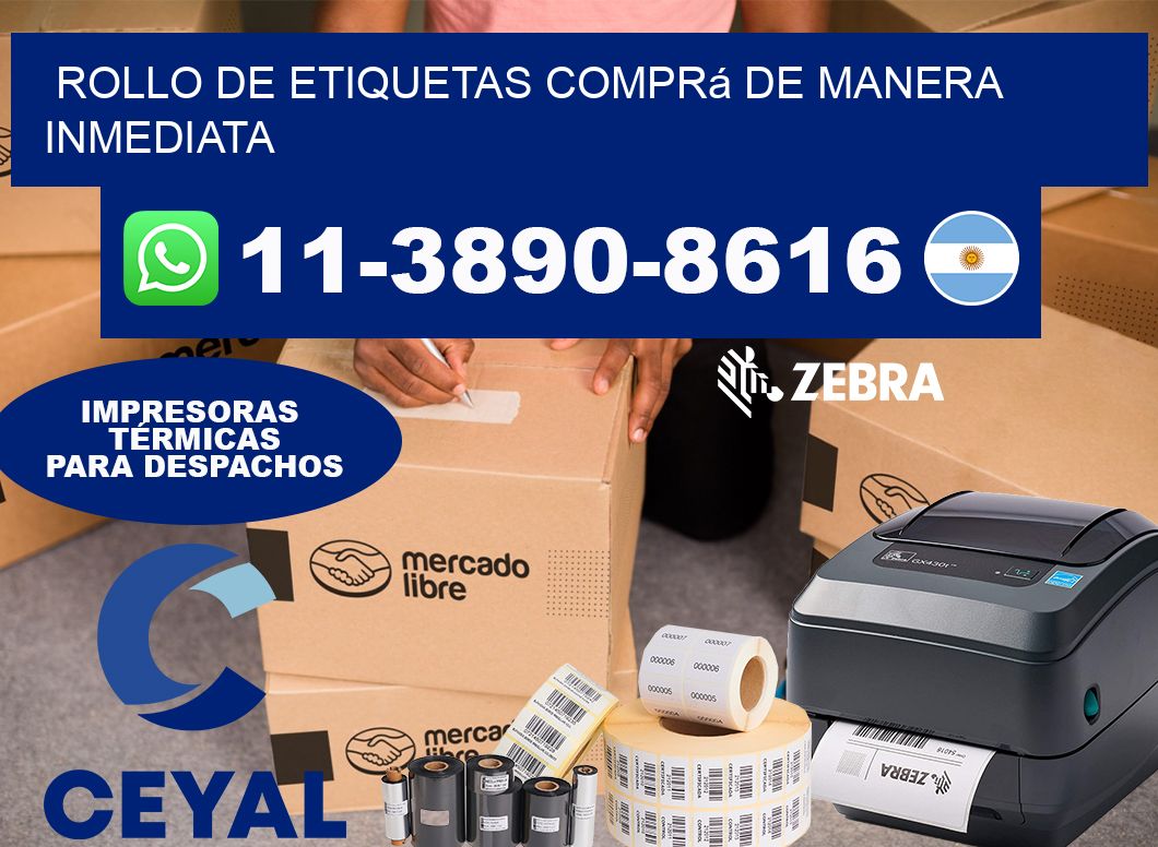 ROLLO DE ETIQUETAS Comprá de manera inmediata
