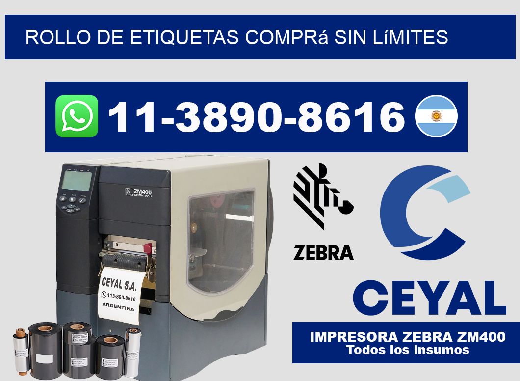 ROLLO DE ETIQUETAS Comprá sin límites