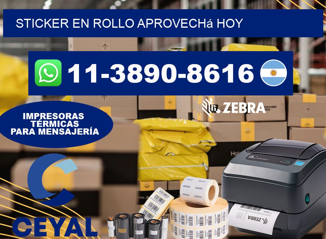 STICKER EN ROLLO Aprovechá hoy