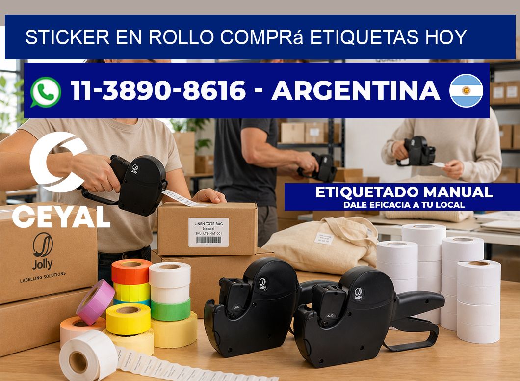 STICKER EN ROLLO Comprá etiquetas hoy