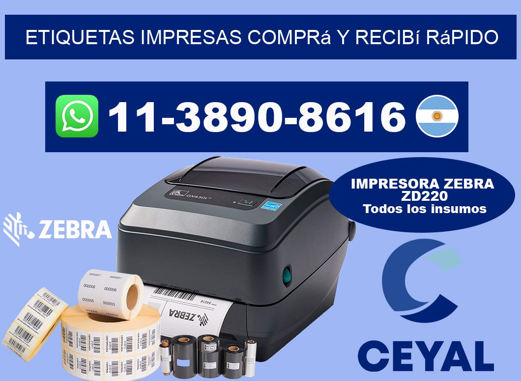etiquetas impresas Comprá y recibí rápido