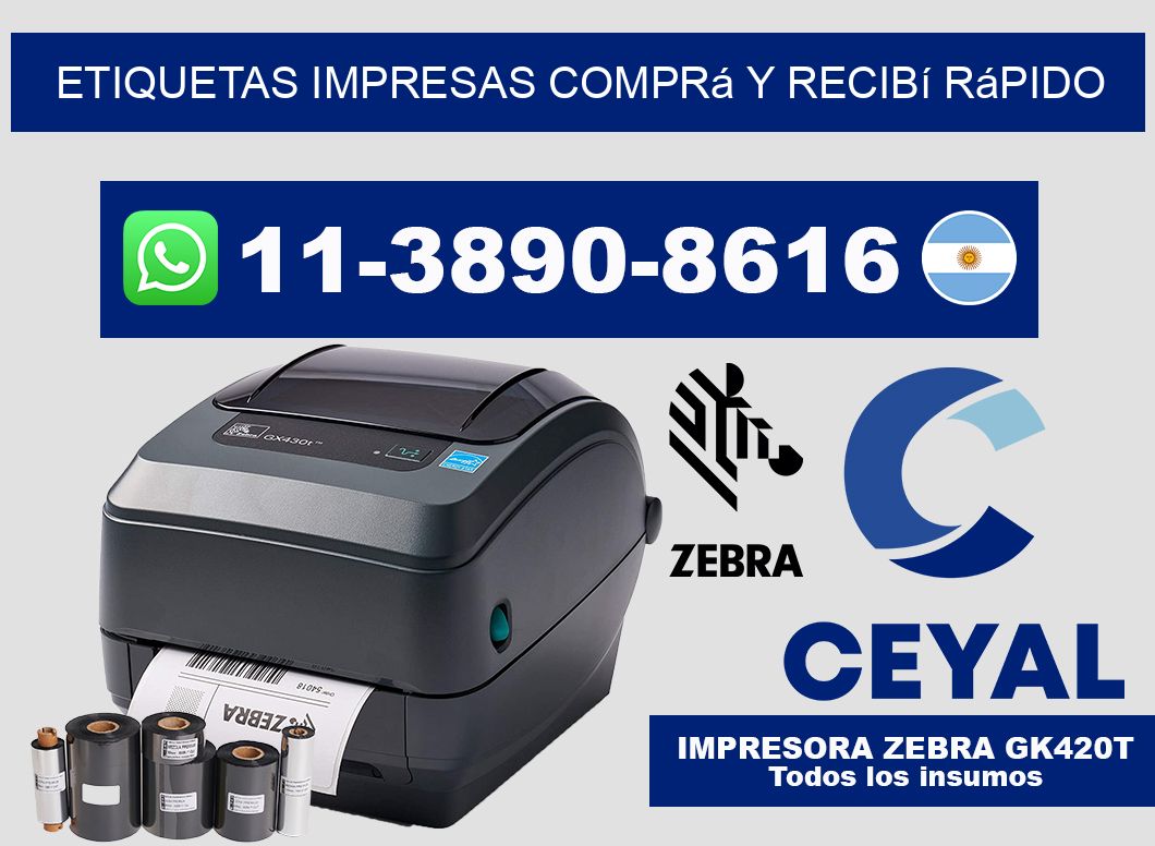 etiquetas impresas Comprá y recibí rápido