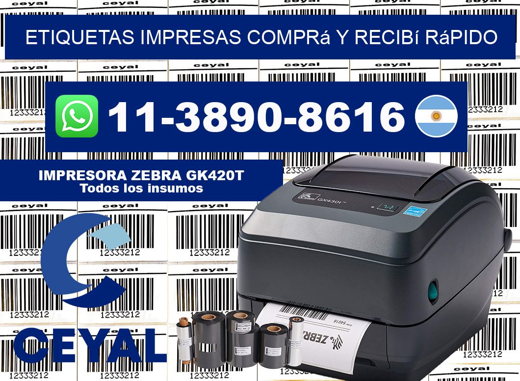 etiquetas impresas Comprá y recibí rápido