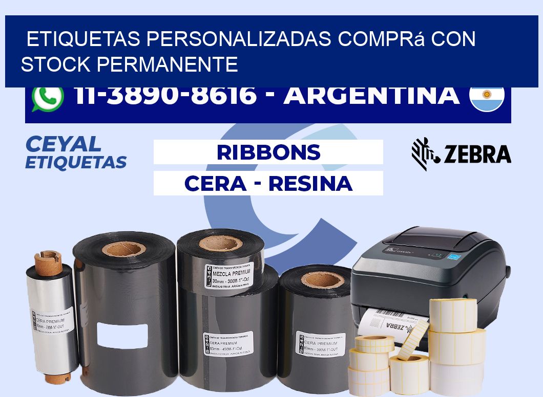 etiquetas personalizadas Comprá con stock permanente