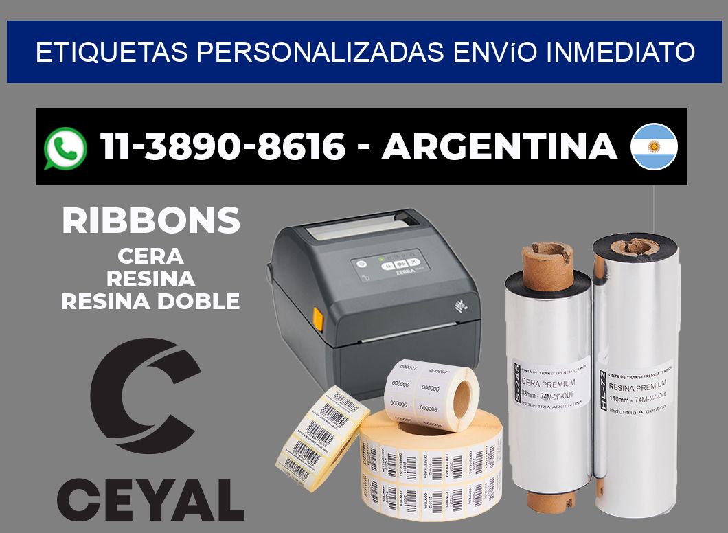 etiquetas personalizadas Envío inmediato