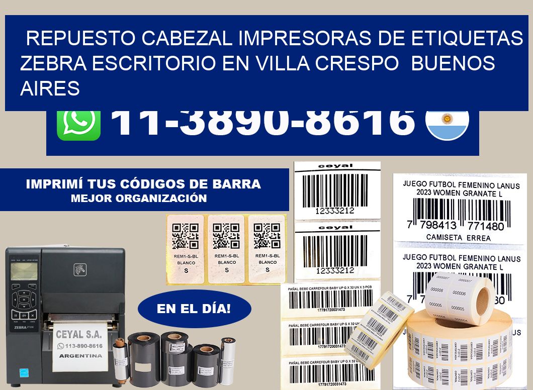 repuesto cabezal Impresoras de Etiquetas zebra escritorio en Villa Crespo  Buenos Aires