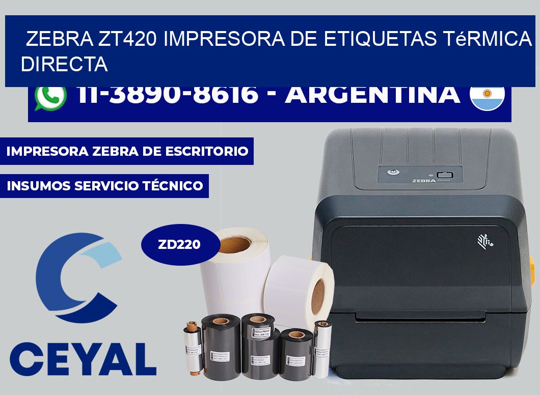 zebra ZT420 impresora de etiquetas térmica directa