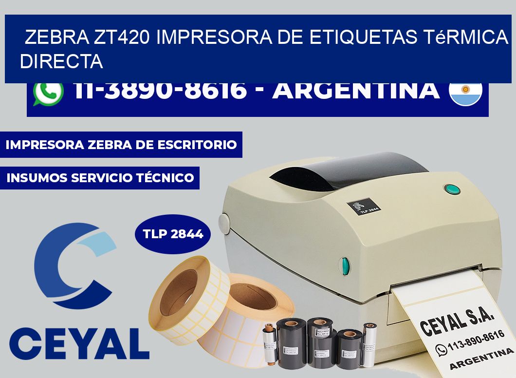 zebra ZT420 impresora de etiquetas térmica directa
