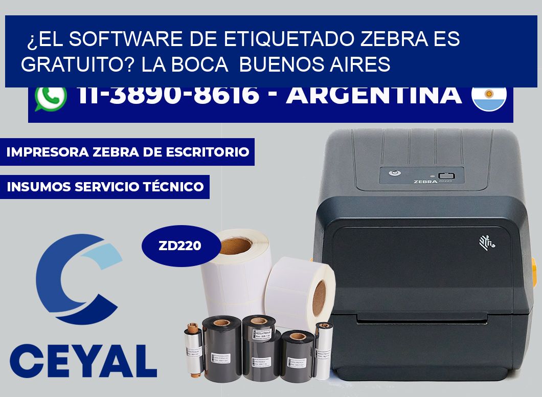 ¿El software de etiquetado Zebra es gratuito? La Boca Buenos Aires