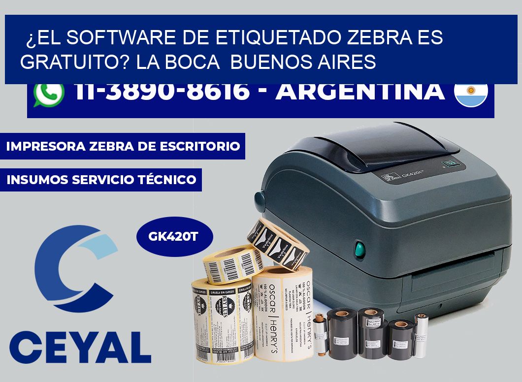 ¿El software de etiquetado Zebra es gratuito? La Boca Buenos Aires