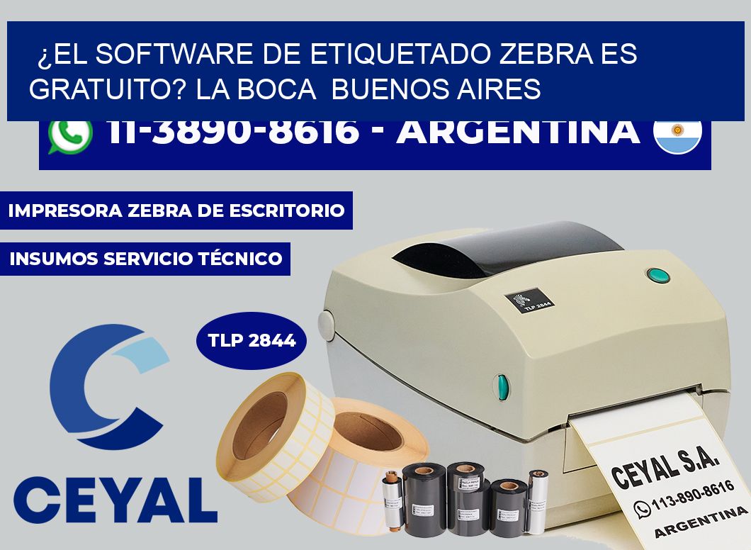¿El software de etiquetado Zebra es gratuito? La Boca  Buenos Aires