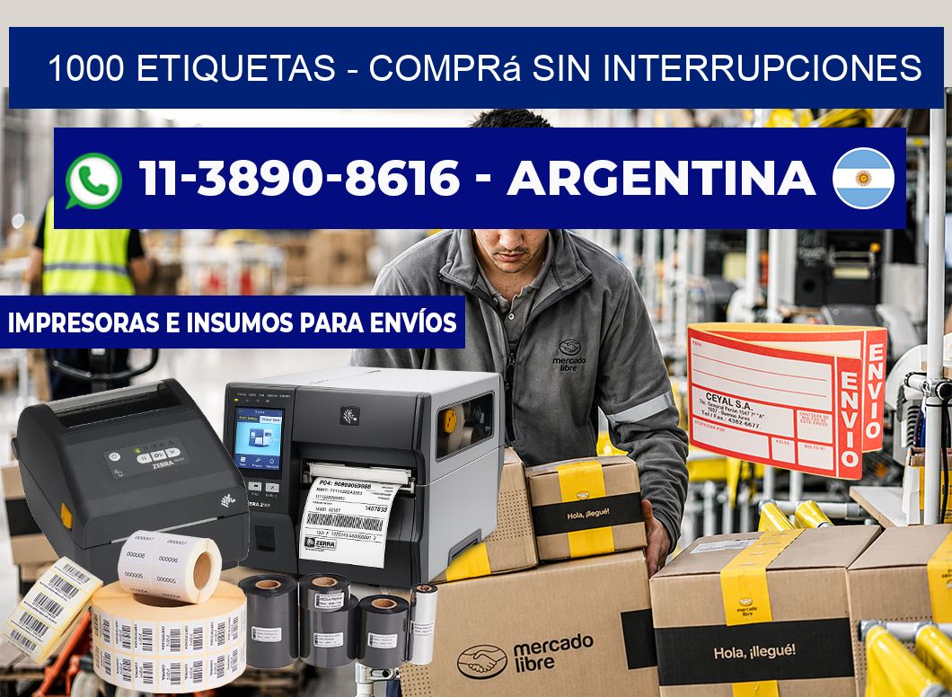 1000 ETIQUETAS – Comprá sin interrupciones