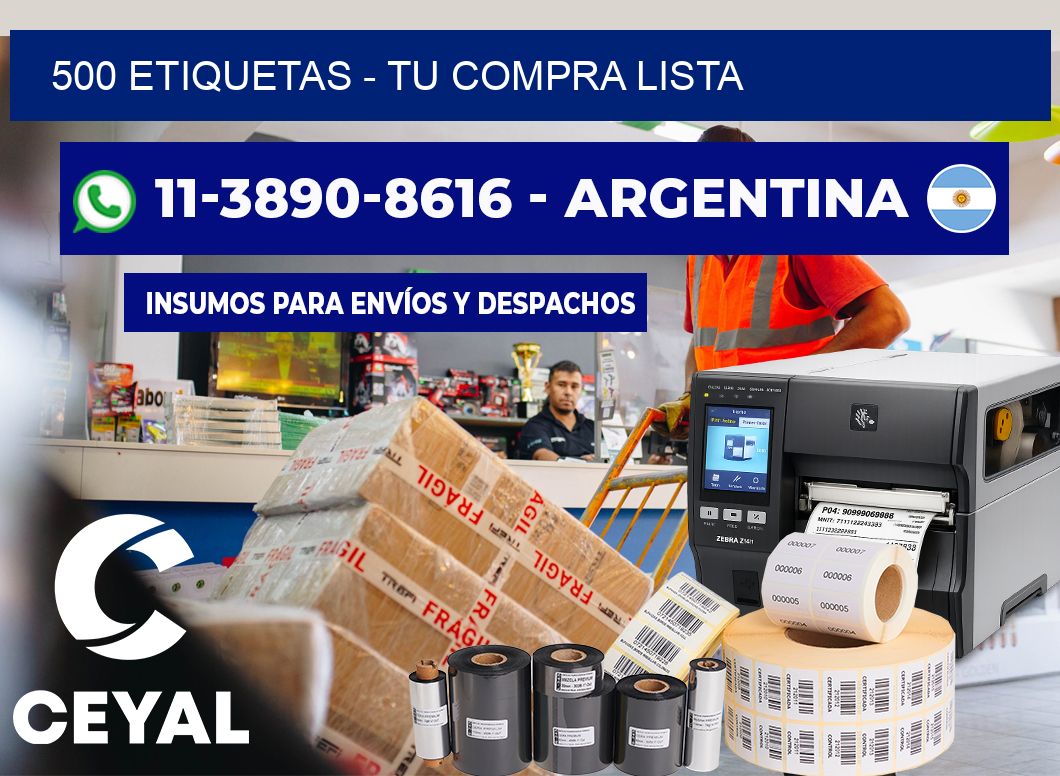 500 ETIQUETAS – Tu compra lista