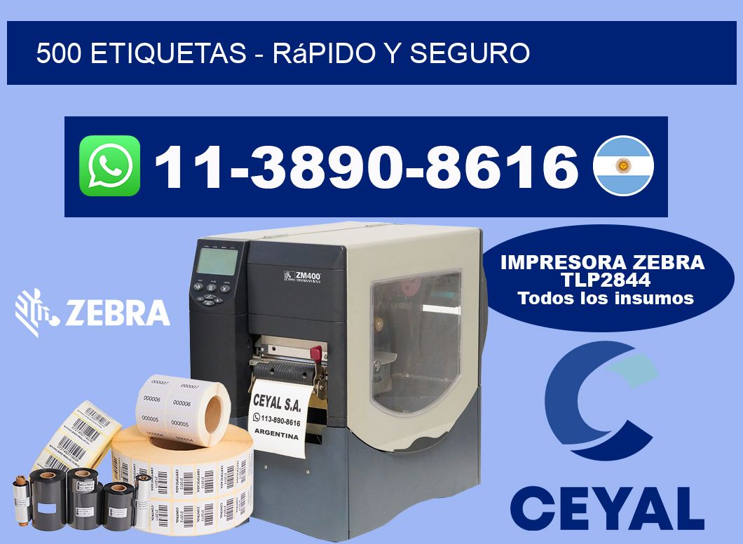500 ETIQUETAS - rápido y seguro